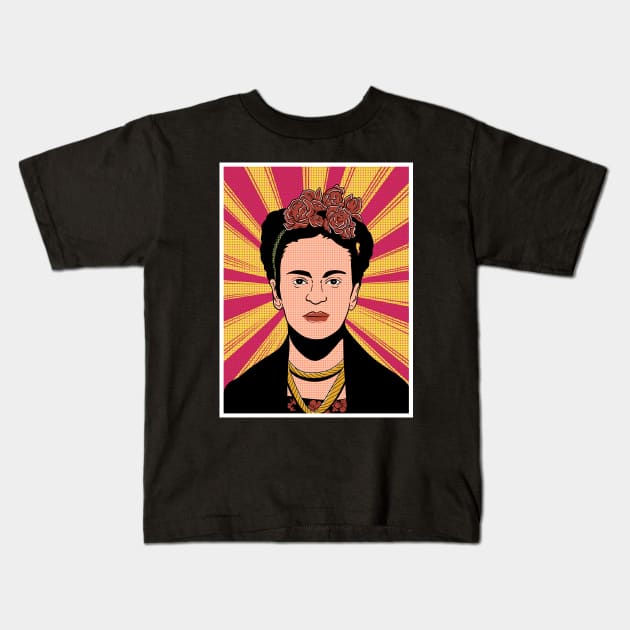 frida kahlo Kids T-Shirt by opoyostudio